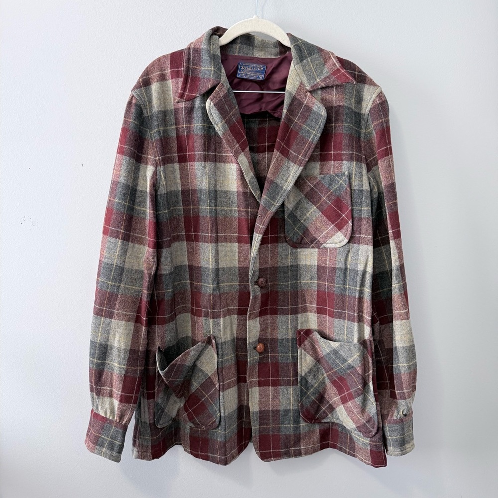 Vintage Pendleton 100% Wool Blazer in Plaid